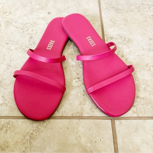 New Tkees pink leather Gemma sandals size 5 - Picture 2 of 6